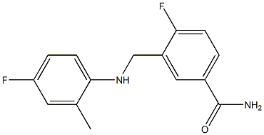  4-fluoro-3-{[(4-fluoro-2-methylphenyl)amino]methyl}benzamide