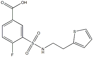 4-fluoro-3-{[2-(thiophen-2-yl)ethyl]sulfamoyl}benzoic acid