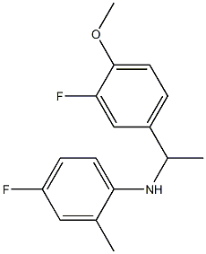 4-fluoro-N-[1-(3-fluoro-4-methoxyphenyl)ethyl]-2-methylaniline|