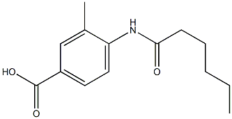 4-hexanamido-3-methylbenzoic acid Structure