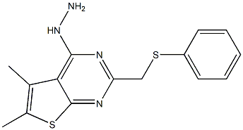 4-hydrazino-5,6-dimethyl-2-[(phenylthio)methyl]thieno[2,3-d]pyrimidine