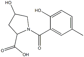 4-hydroxy-1-[(2-hydroxy-5-methylphenyl)carbonyl]pyrrolidine-2-carboxylic acid