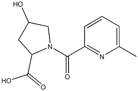 4-hydroxy-1-[(6-methylpyridin-2-yl)carbonyl]pyrrolidine-2-carboxylic acid