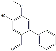 4-hydroxy-5-methoxy-1,1'-biphenyl-2-carbaldehyde Struktur