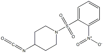 4-isocyanato-1-[(2-nitrobenzene)sulfonyl]piperidine Structure