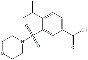 4-isopropyl-3-(morpholin-4-ylsulfonyl)benzoic acid Structure