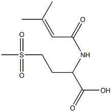 4-methanesulfonyl-2-(3-methylbut-2-enamido)butanoic acid Structure