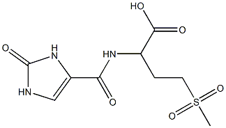 4-methanesulfonyl-2-[(2-oxo-2,3-dihydro-1H-imidazol-4-yl)formamido]butanoic acid 结构式