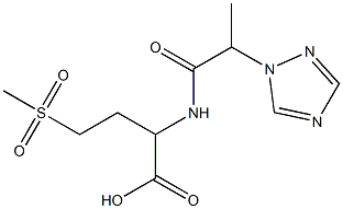 4-methanesulfonyl-2-[2-(1H-1,2,4-triazol-1-yl)propanamido]butanoic acid 化学構造式