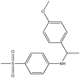 4-methanesulfonyl-N-[1-(4-methoxyphenyl)ethyl]aniline,,结构式