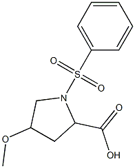 4-methoxy-1-(phenylsulfonyl)pyrrolidine-2-carboxylic acid,,结构式