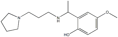 4-methoxy-2-(1-{[3-(pyrrolidin-1-yl)propyl]amino}ethyl)phenol Structure