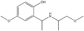 4-methoxy-2-{1-[(1-methoxypropan-2-yl)amino]ethyl}phenol Struktur