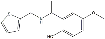 4-methoxy-2-{1-[(thiophen-2-ylmethyl)amino]ethyl}phenol Struktur