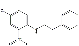 4-methoxy-2-nitro-N-(2-phenylethyl)aniline 化学構造式