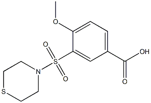 4-methoxy-3-(thiomorpholine-4-sulfonyl)benzoic acid Struktur