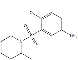4-methoxy-3-[(2-methylpiperidine-1-)sulfonyl]aniline,,结构式
