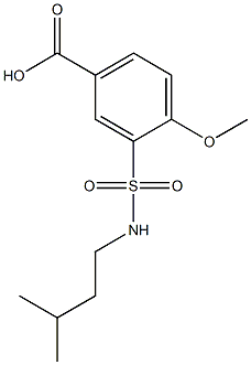 4-methoxy-3-[(3-methylbutyl)sulfamoyl]benzoic acid Structure