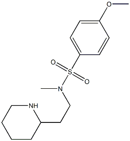 4-methoxy-N-methyl-N-[2-(piperidin-2-yl)ethyl]benzene-1-sulfonamide Structure
