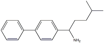 4-methyl-1-(4-phenylphenyl)pentan-1-amine 结构式