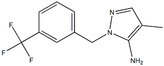 4-methyl-1-{[3-(trifluoromethyl)phenyl]methyl}-1H-pyrazol-5-amine 结构式