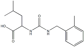 4-methyl-2-({[(2-methylbenzyl)amino]carbonyl}amino)pentanoic acid Structure