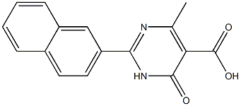 4-methyl-2-(2-naphthyl)-6-oxo-1,6-dihydropyrimidine-5-carboxylic acid,,结构式