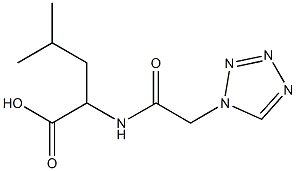 4-methyl-2-[(1H-tetrazol-1-ylacetyl)amino]pentanoic acid Structure