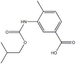 4-methyl-3-{[(2-methylpropoxy)carbonyl]amino}benzoic acid Struktur