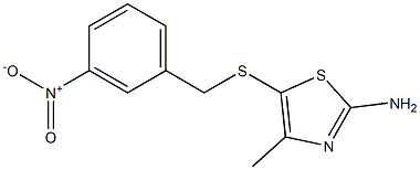 4-methyl-5-[(3-nitrobenzyl)thio]-1,3-thiazol-2-amine 结构式