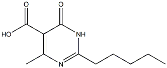 4-methyl-6-oxo-2-pentyl-1,6-dihydropyrimidine-5-carboxylic acid Struktur