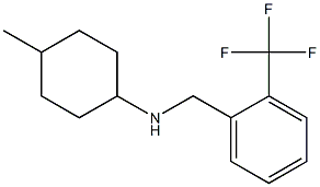 4-methyl-N-{[2-(trifluoromethyl)phenyl]methyl}cyclohexan-1-amine,,结构式