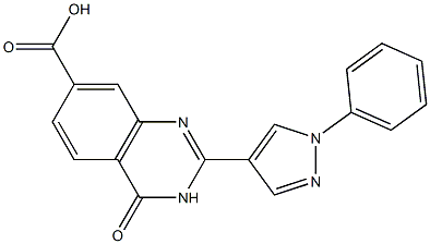 4-oxo-2-(1-phenyl-1H-pyrazol-4-yl)-3,4-dihydroquinazoline-7-carboxylic acid