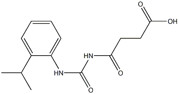 4-oxo-4-({[2-(propan-2-yl)phenyl]carbamoyl}amino)butanoic acid Struktur