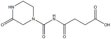 4-oxo-4-[(3-oxopiperazin-1-yl)carbonylamino]butanoic acid Structure