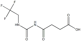 4-oxo-4-{[(2,2,2-trifluoroethyl)carbamoyl]amino}butanoic acid Struktur