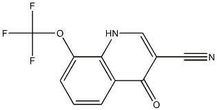 4-oxo-8-(trifluoromethoxy)-1,4-dihydroquinoline-3-carbonitrile,,结构式