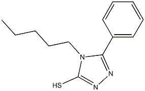 4-pentyl-5-phenyl-4H-1,2,4-triazole-3-thiol 结构式