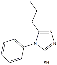 4-phenyl-5-propyl-4H-1,2,4-triazole-3-thiol 化学構造式
