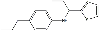 4-propyl-N-[1-(thiophen-2-yl)propyl]aniline Structure