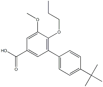 4'-tert-Butyl-5-methoxy-6-propoxy-biphenyl-3-carboxylic acid Struktur