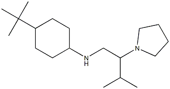4-tert-butyl-N-[3-methyl-2-(pyrrolidin-1-yl)butyl]cyclohexan-1-amine,,结构式
