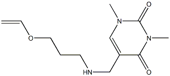 5-({[3-(ethenyloxy)propyl]amino}methyl)-1,3-dimethyl-1,2,3,4-tetrahydropyrimidine-2,4-dione|