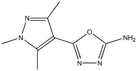5-(1,3,5-trimethyl-1H-pyrazol-4-yl)-1,3,4-oxadiazol-2-amine,,结构式