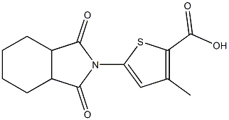 5-(1,3-dioxooctahydro-2H-isoindol-2-yl)-3-methylthiophene-2-carboxylic acid 结构式