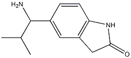 5-(1-amino-2-methylpropyl)-2,3-dihydro-1H-indol-2-one 化学構造式