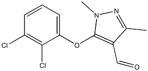 5-(2,3-dichlorophenoxy)-1,3-dimethyl-1H-pyrazole-4-carbaldehyde 化学構造式