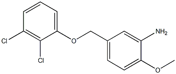 5-(2,3-dichlorophenoxymethyl)-2-methoxyaniline,,结构式