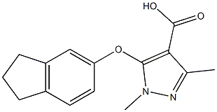  5-(2,3-dihydro-1H-inden-5-yloxy)-1,3-dimethyl-1H-pyrazole-4-carboxylic acid