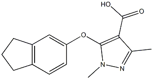 5-(2,3-dihydro-1H-inden-5-yloxy)-1,3-dimethyl-1H-pyrazole-4-carboxylic acid